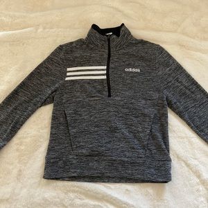 Adidas boys 1/2 zip up fleece sweater. Size 8 (small)